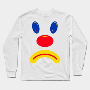 Sad Clown - Primary Colored Long Sleeve T-Shirt